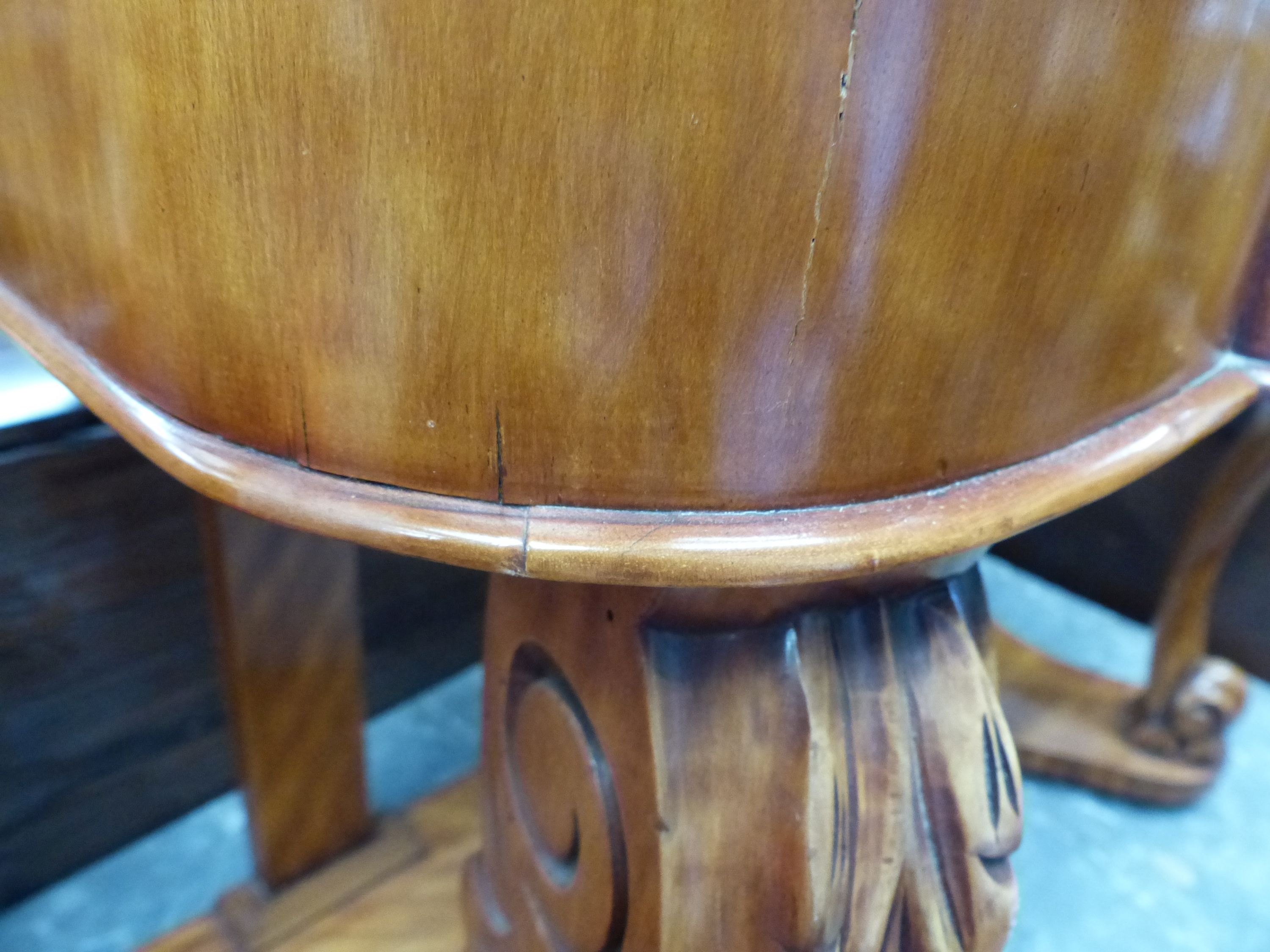 A Victorian satin walnut Duchess dressing table, width 89cm, depth 44cm, height 130cm